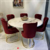 Luxury Round Dining Table with Marvel Top 8